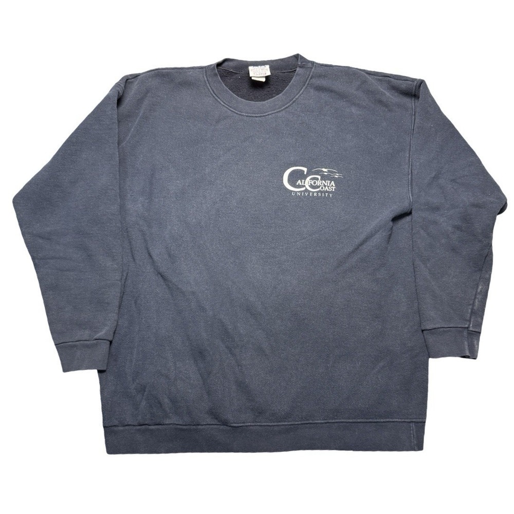 Vintage Y2K Alstyle Sweatshirt XL Navy Blue California Coast University Crewneck
